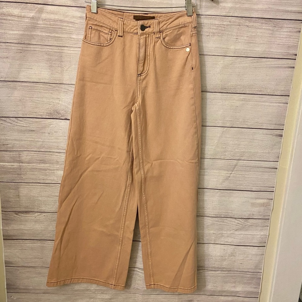 SALE Scotch & Soda peach colored wide flare jeans 24 EUC - Picture 5 of 13